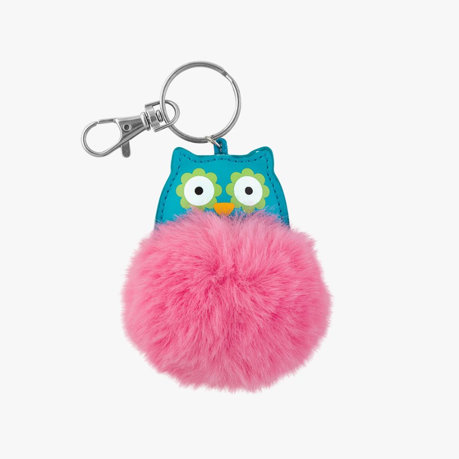 선택68) 폼폼 키체인 부엉이