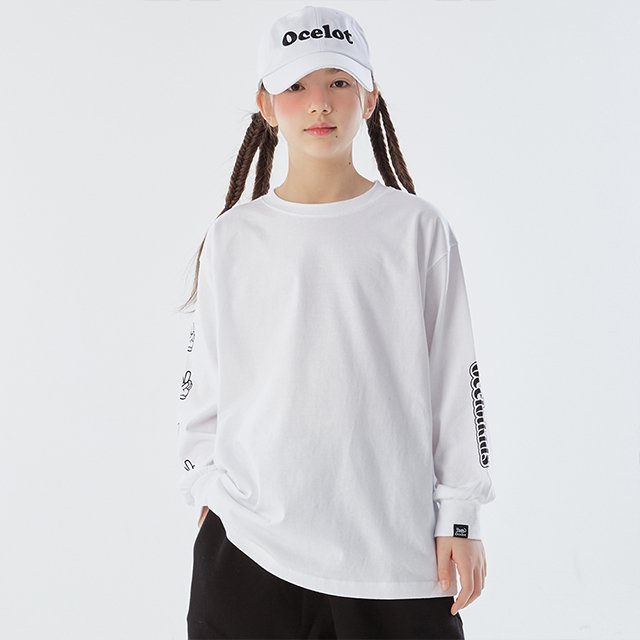 선택10) 오실롯주니어 빅토리 긴팔 티셔츠 (화이트)