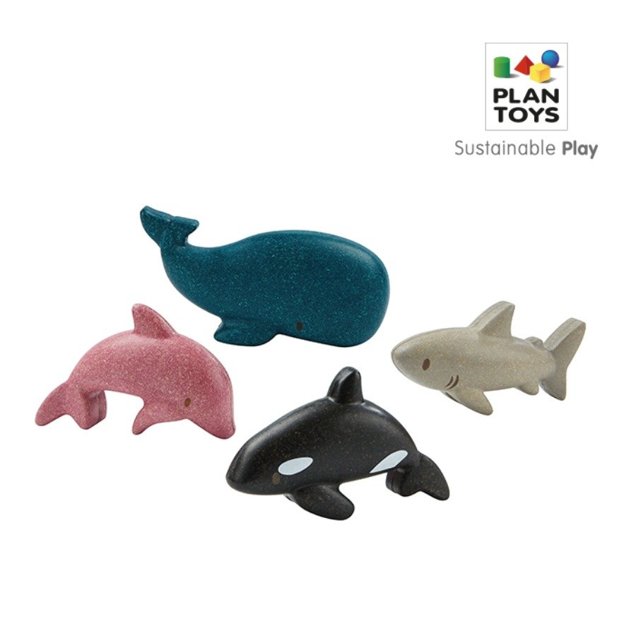 선택37) 원목장난감 플랜월드 미니 바다동물 세트 6129