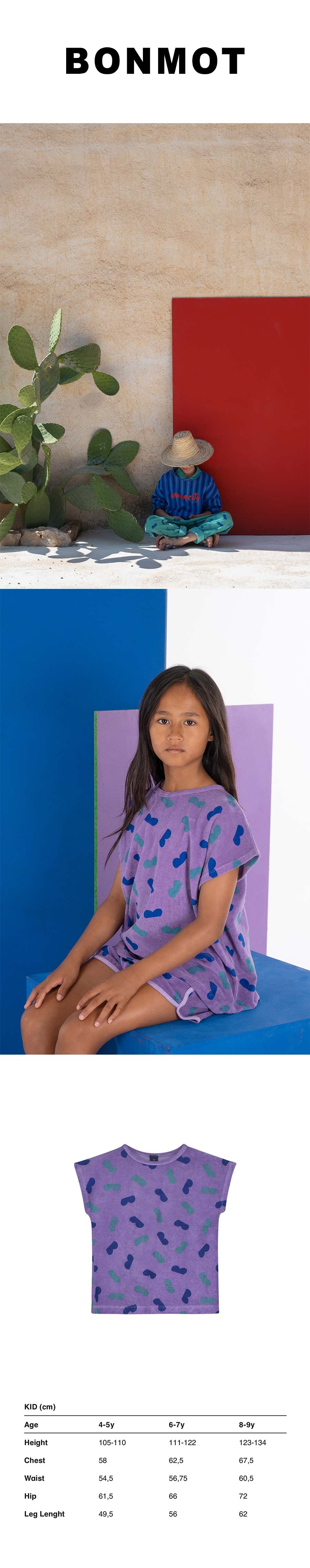 Terry t-shirt all over half