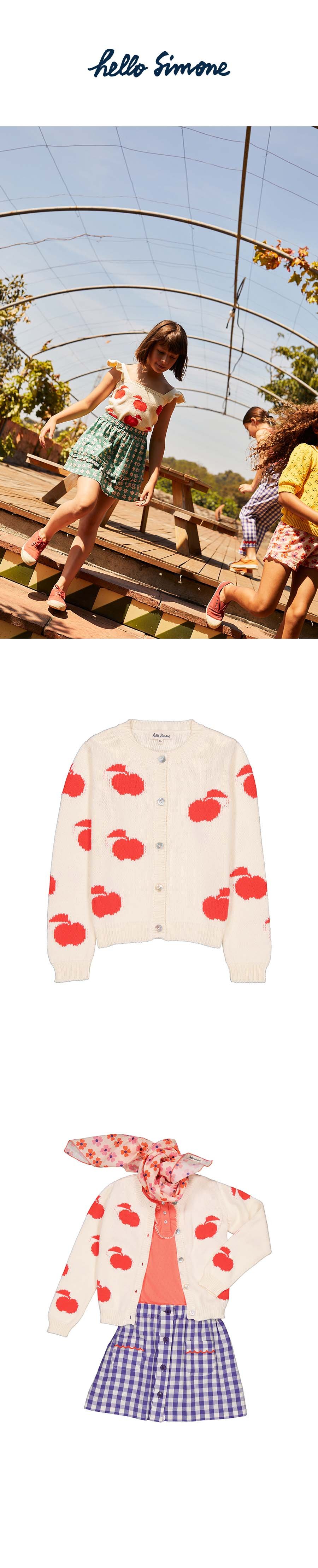 June cardigan Latte Peach