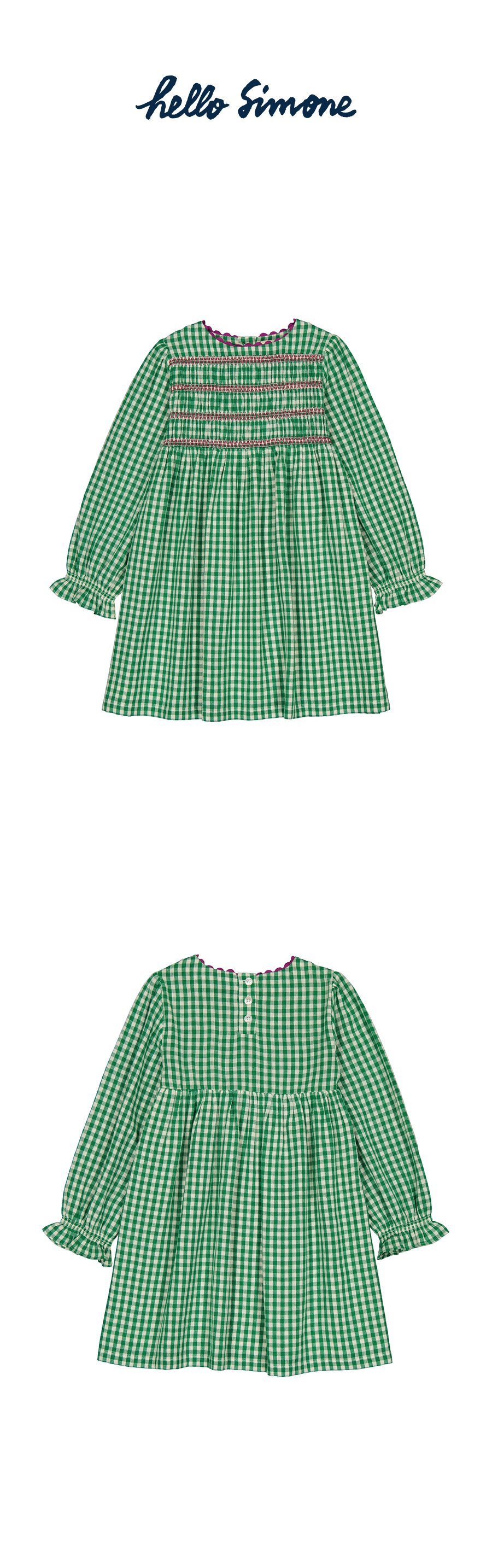 Malice dress Gingham Green