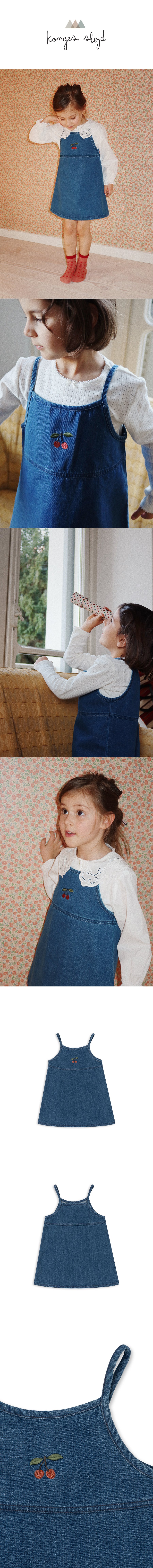 MAGOT STRAP DRESS GOTS DENIM BLUE