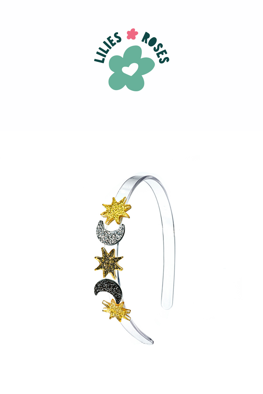HAL23- Celestial Glitter Star & Moon NC Headband