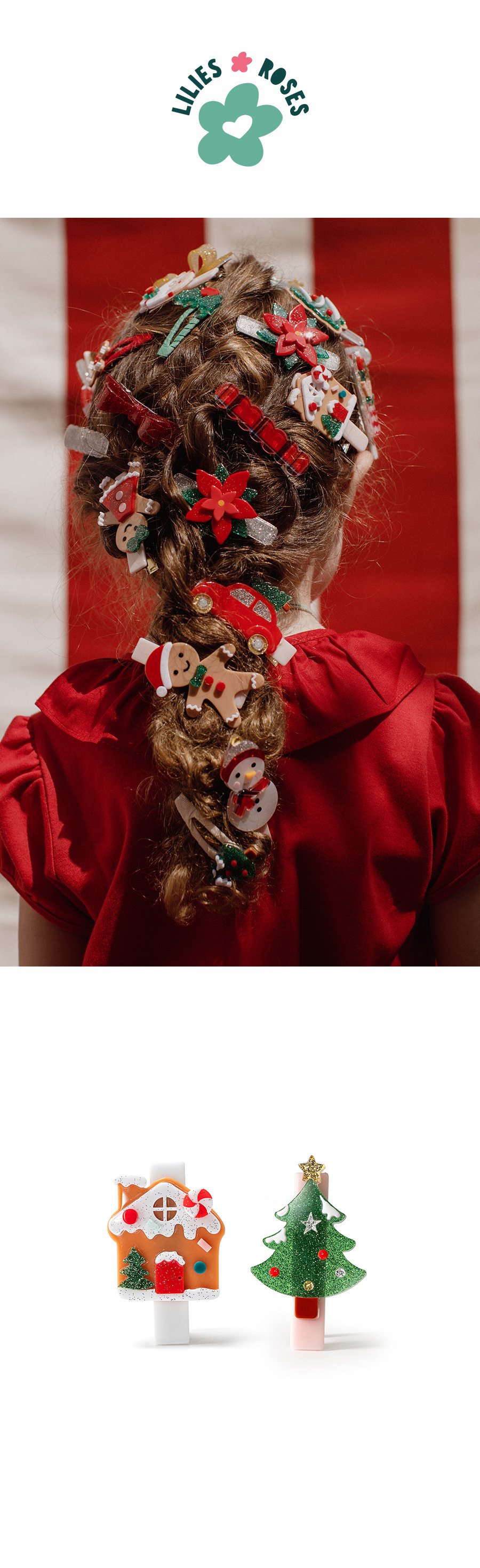 HOL-Christmas Tree + Gingerbread House Alligator Clips