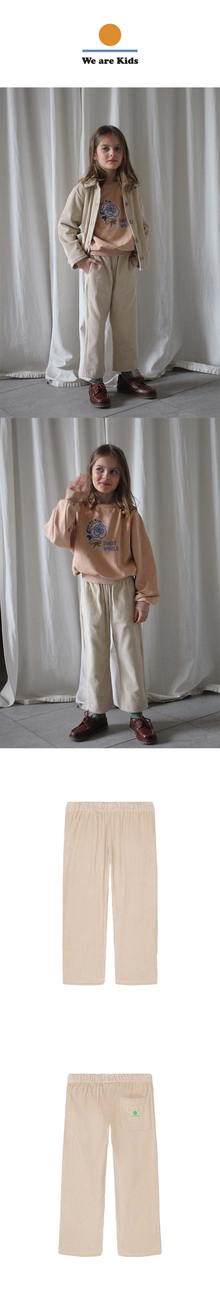 PANTALON TOMASO RIBBED VELVET RICE