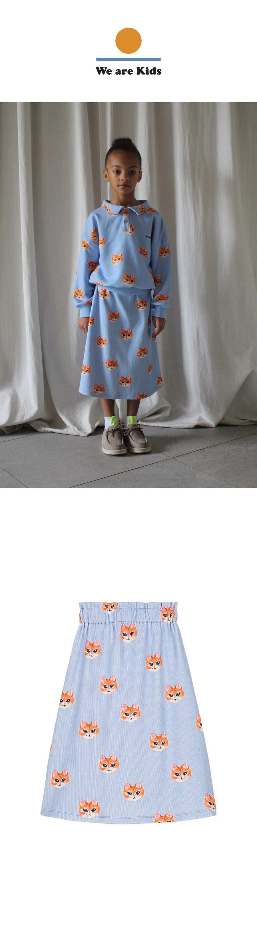 JUPE EDEN RIBBED JERSEY LITTLE CATS