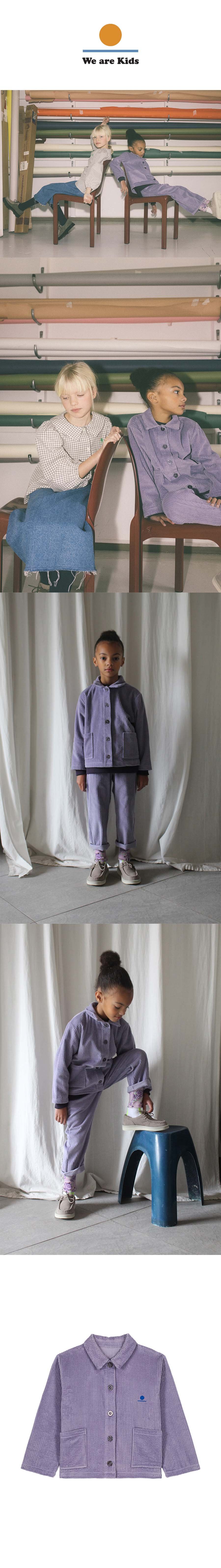 VESTE MATTIA RIBBED VELVET TENDER PURPLE