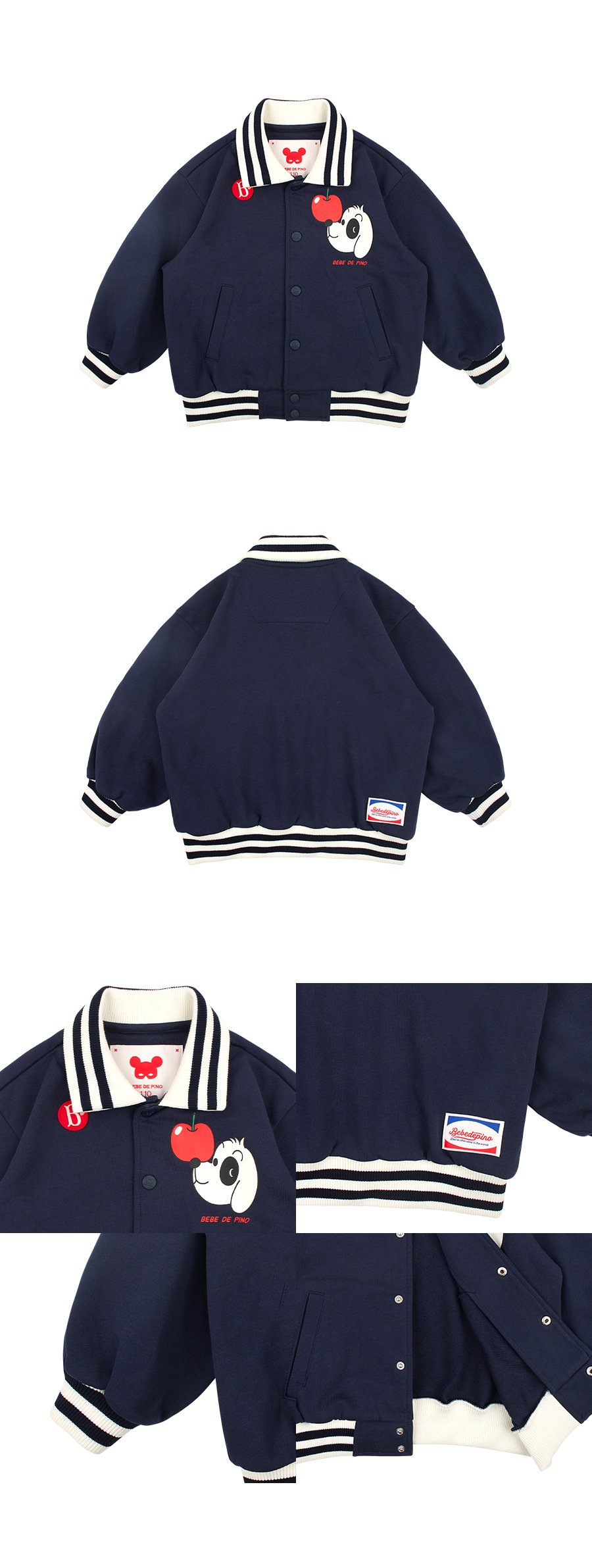 Coco collar baseball jacket 상세컷