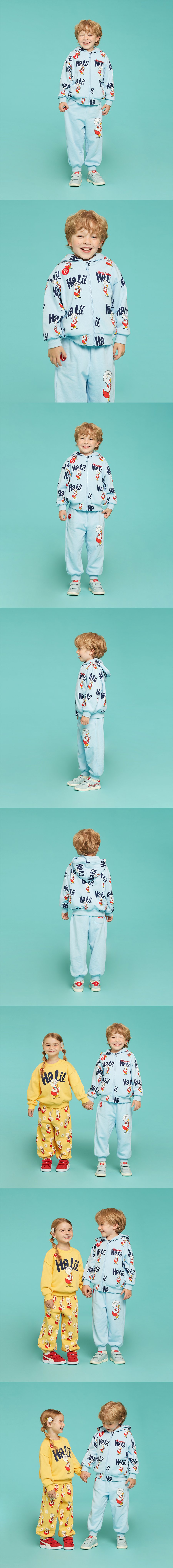 All over halii hooded zip up jacket 모델컷