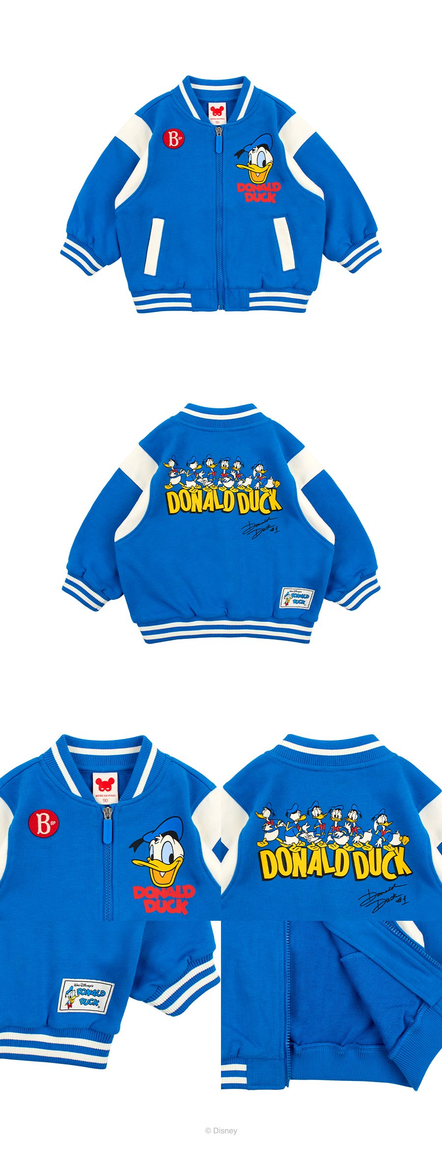 Donald Duck_baby baseball jacket 상세컷
