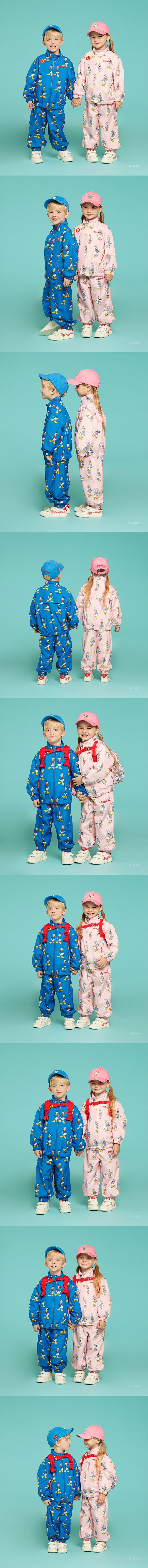 All over_Donald Duck_stand collar jacket 모델컷