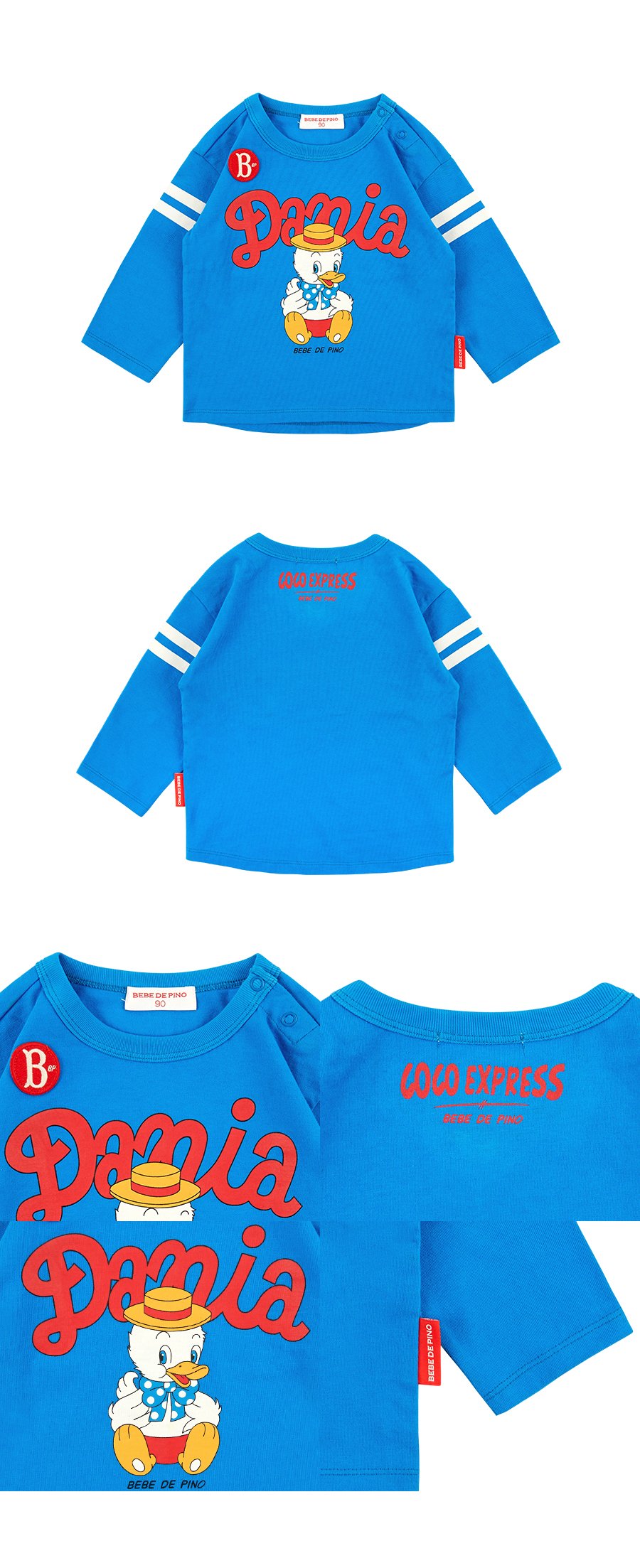 Swimmer duck baby long sleeve tee 상세컷