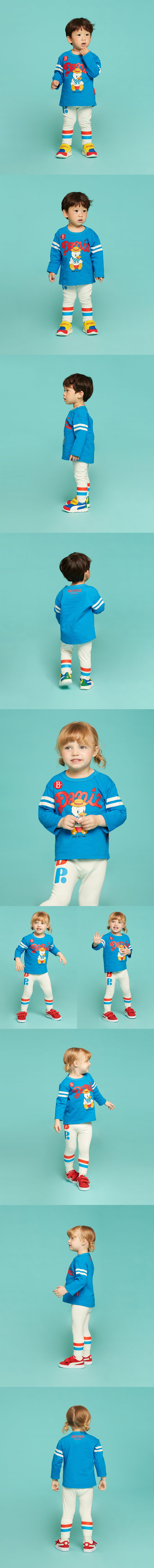 Swimmer duck baby long sleeve tee 모델컷