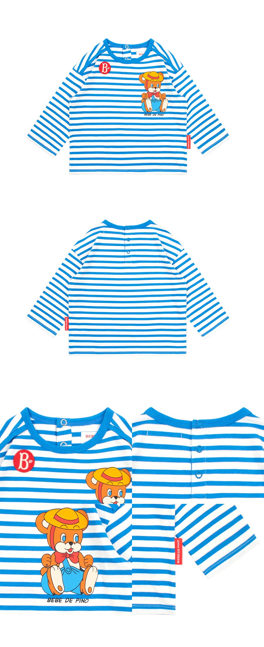 Benny bear baby stripe long sleeve tee 상세컷