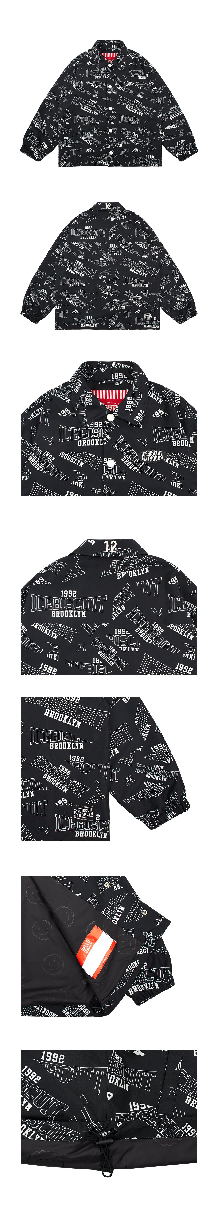 Allover Icebiscuit lettering coach jacket 상세컷