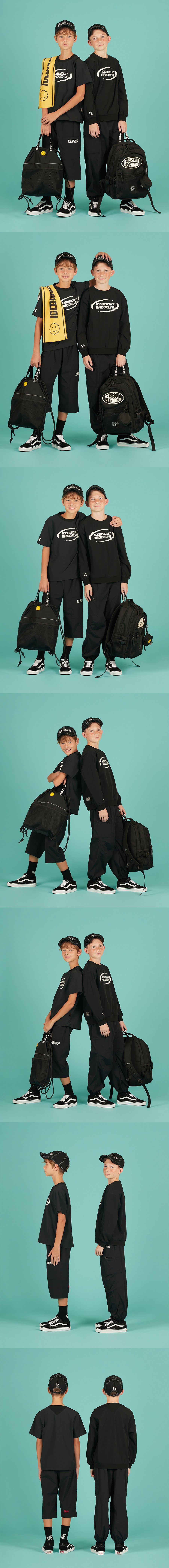 Icebiscuit nylon stretch sweatshirt 모델컷