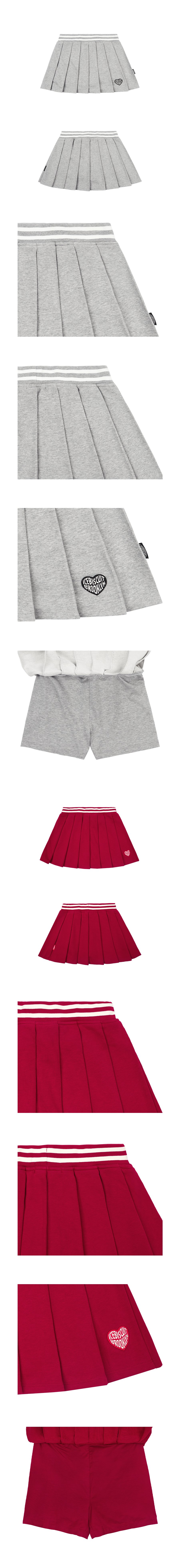 Icebiscuit colorblock sweat skirt 상세컷