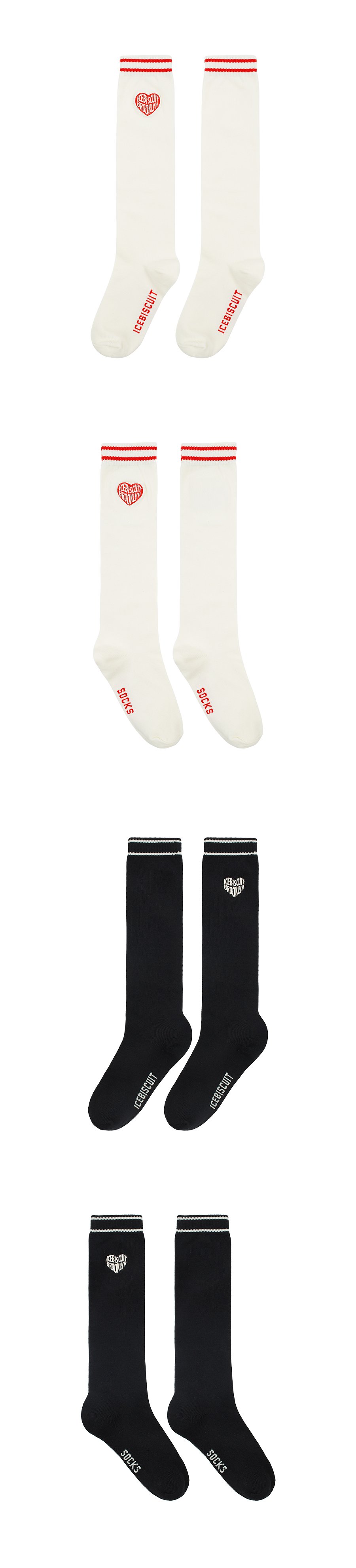 IB heart knee socks 상세컷