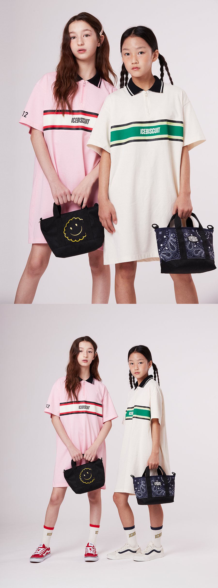 Smile paisley lunch bag 모델컷