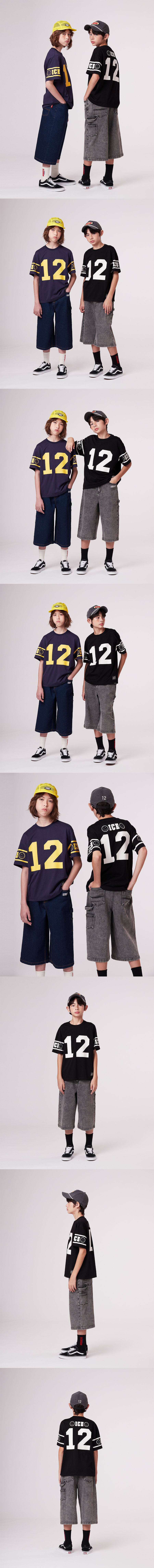 Icebiscuit bermuda denim work pants 모델컷