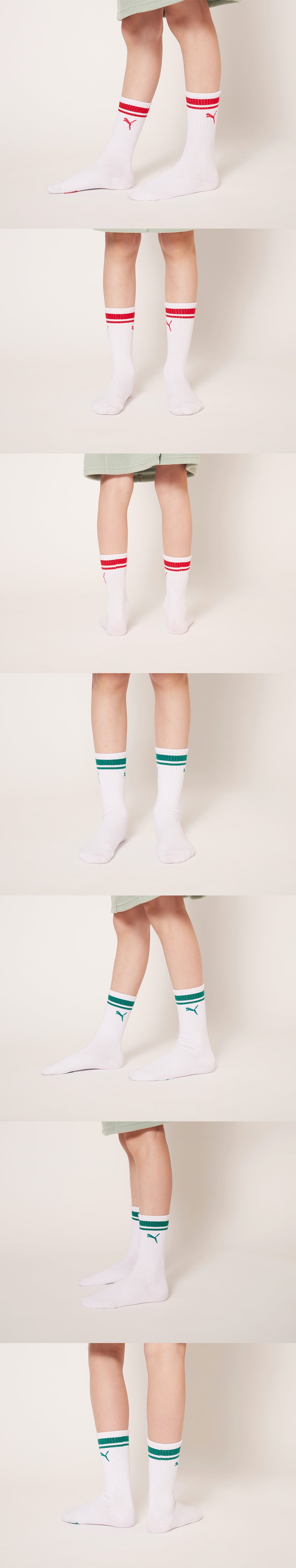 PUMA STRIPES LINE SOCKS 모델컷